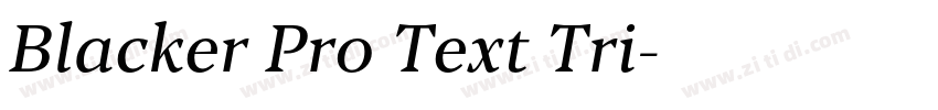Blacker Pro Text Tri字体转换 Blacker Pro Text Tri字体转换